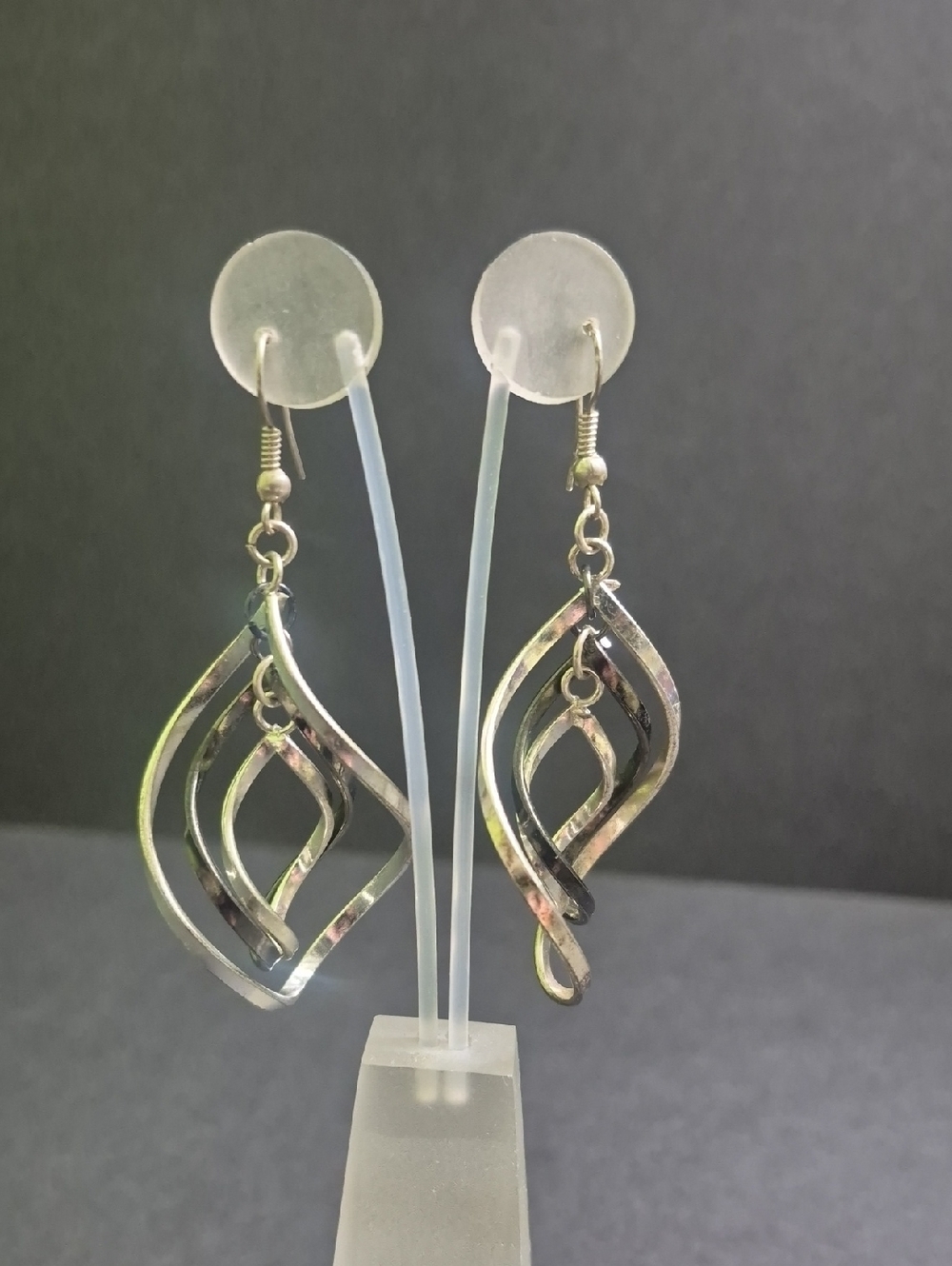 Silver-Tone Twisted Drop Earrings - Women Jewelry